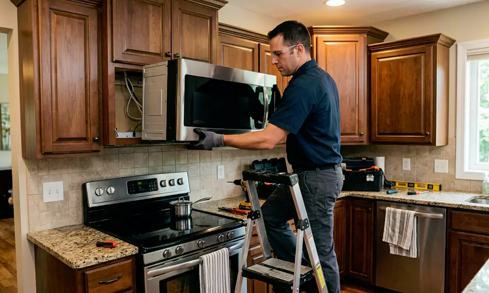 Microwave Installation in Roxbury, MA