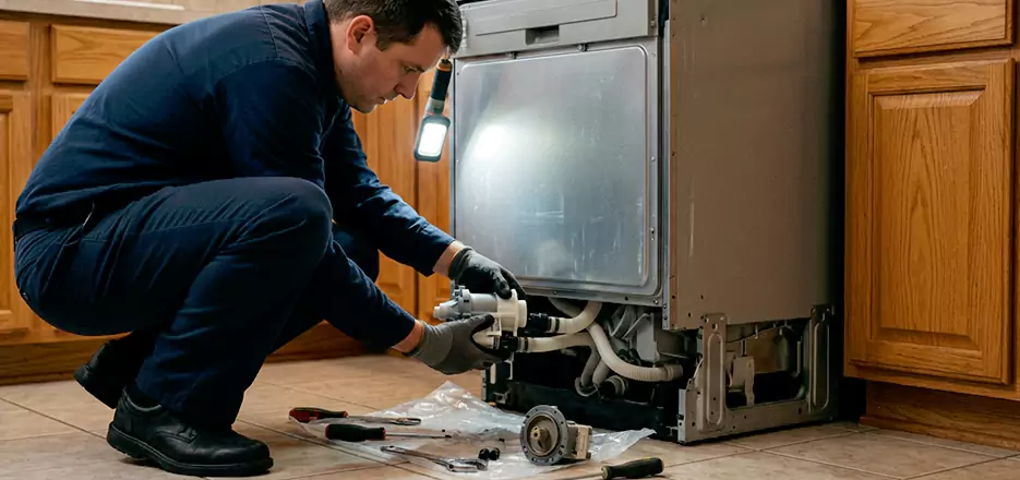 Dishwasher Drain Hose Repair in Roxbury